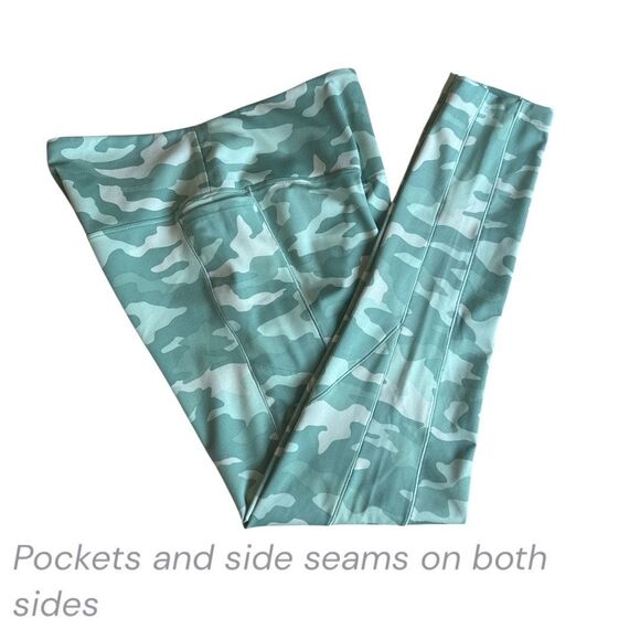 Victoria’s Secret PINK Ultimate Sea Green High Waist Camo Leggings Size Med - Picture 6 of 6